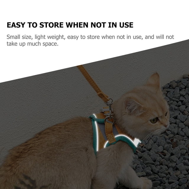 WEUVEB 1 Ensemble de Sangles de Traction Réglables pour Animaux Laisse pour Chat pour Promenade en Plein Air
