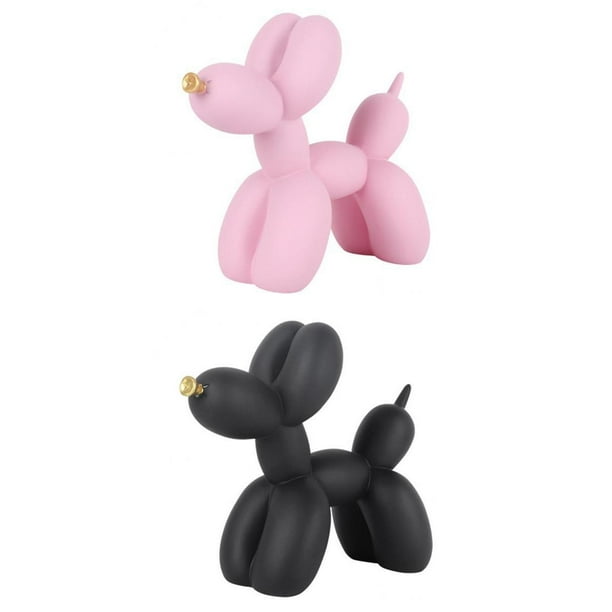 Globo Perro Estatua Cachorro Estatuilla Arte Escultura Decoración Del Hogar Mobiliario Rosa+Globo Perro Estatua Cachorro Estatuilla Arte Escultura Decoración Del Hogar Mobiliario Negro Baoblaze none