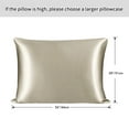 thumbnail image 3 of PiccoCasa 25 Momme Silk Pillowcase with Zipper Closure, Standard Taupe, 3 of 7