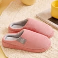 thumbnail image 6 of XIMIN Women Men Cotton Slippers Stripe Non-slip Soft Plush Slippers Home Indoor Bedroom Shoes Cozy Slippers Corduroy House Slippers Winter Autumn Warm Slippers, 6 of 6