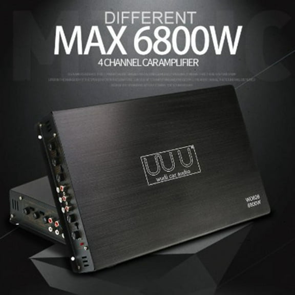 Car Power Amplifier 12V 6800W 4 Channel Stereo Digital Audio Subwoofer Power Amp Car Audio Car Sound Amplifier