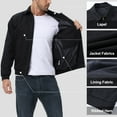 thumbnail image 4 of Tyhengta Men's Lightweight Jackets Casual Windbreaker Zip Up Collared Jacket Golf Windproof Coat Black XL, 4 of 8