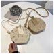 thumbnail image 3 of Xiao Hua Bolso de hombro tejido para mujer, bolso de mano y neceser, elegante bolso de playa de verano, 9,9 x 7,9 x 15,4 cm (blanco G), 3 of 5