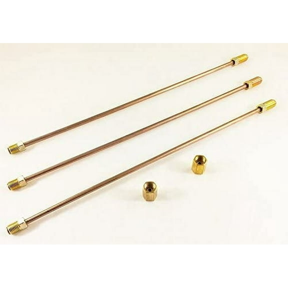 The Stop Shop 3/16" Copper Nickel Brake Lines. PACK OF 3. Each pc. Is 10" long with inverted double flares and standard 3/16" tube nuts