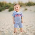 thumbnail image 3 of AceBaby 4th of July Outfit American Flag Embroidery Striped 2Pcs Shorts Set for Boys and Girls at 0-4Y,95% Cotton, 3 of 9