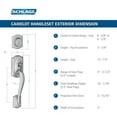 thumbnail image 6 of Schlage F285 CAM 609 GEO Camelot Antique Brass Handleset Less Deadbolt with Geor, 6 of 6