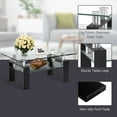 thumbnail image 6 of Topcobe Rectangle Glass Coffee Table with Metal Legs for Living Room, Storage Coffee Tables for Living Room, Furniture Table, Black, 6 of 9