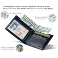 thumbnail image 5 of Serman Brands Mens Slim Bifold Wallet | RFID Blocking Minimalist | Front Pocket | Full Grain Leather Wallets for Men | Thin & Stylish | Atlantic Blue, 5 of 8