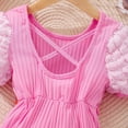 thumbnail image 5 of NIEWTR Toddler Girl Summer Outfit Bows Ruffled Plaid Tank Tops and Shorts 2pcs Set Baby Clothes 2Pcs Summer Beach Outfits 8-9 Years,Pink, 5 of 9