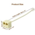 Unique Bargains Beige RJ11 6P4C 2Way Outlet 1to2, Telephone Line