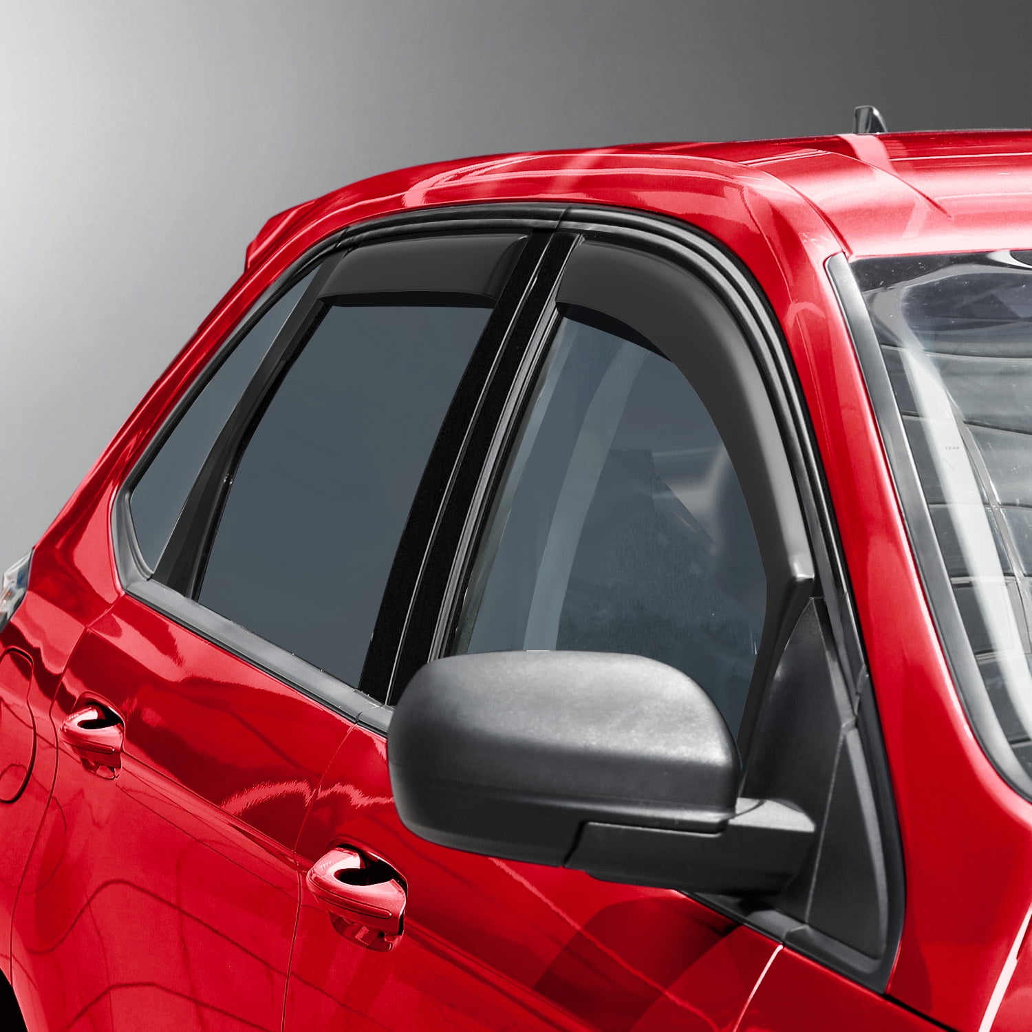 Voron Glass in-Channel Extra Durable Rain Guards for Ford Edge 2015-2024, Window Deflectors, Vent Window Visors, 4 Pieces - 220214