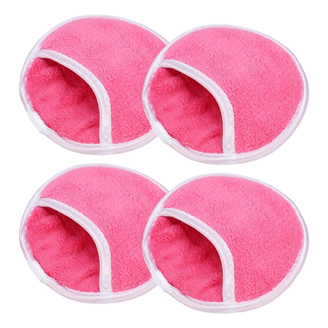 4 esponjas de lavado facial, esponjas faciales para limpieza diaria, exfoliante facial, esponjas faciales, lavado de cara, dedos, guante, reutilizable, removedor de maquillaje, rosa roja