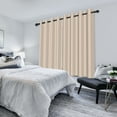 thumbnail image 5 of LFEEY Window Curtains, Room Darkening Blackout Curtains, 2 Panels with Black Lining, Beige, 42x63 Inches, 5 of 5