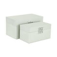 thumbnail image 5 of Contemporary Home Living Set of 2 White Rectangular Shagreen Storage Boxes 12", 5 of 8