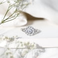 thumbnail image 4 of Rosec Jewels Lab Diamond Vintage Floral Engagement Ring (EF-VS Quality) - Ready to Gift, 925 Sterling Silver, US 4.00, 4 of 8