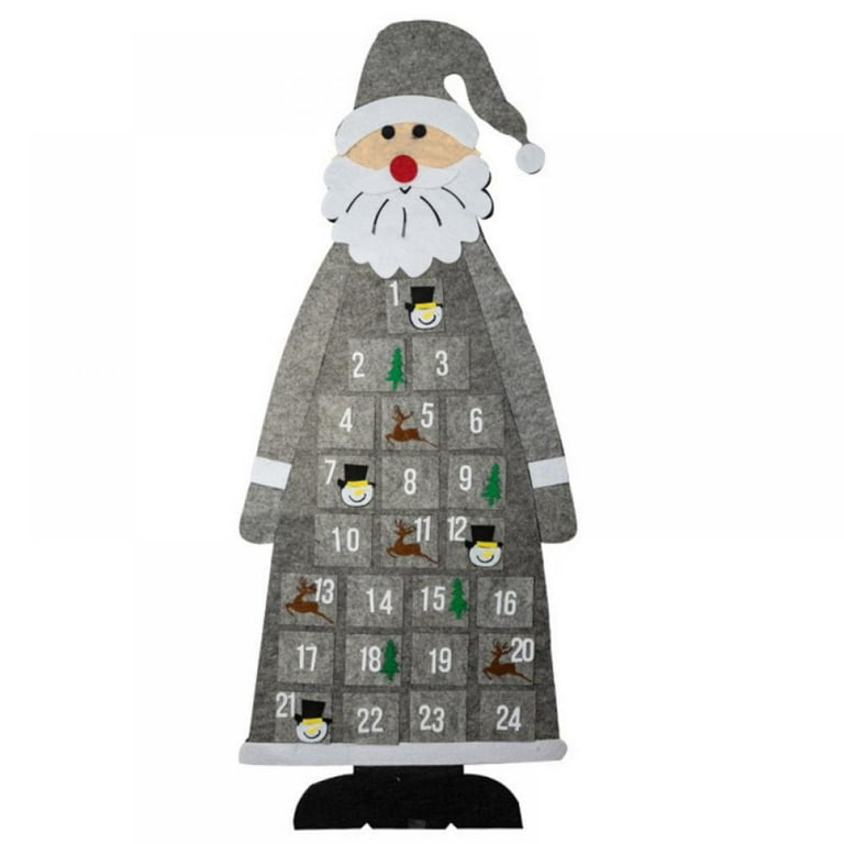 Enlightened Christmas Advent Calendar 2021 Wall Hanging Santa Advent  Calendar with Pockets 24 Days Reusable Christmas Countdown Calendar -  Walmart.com