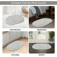 thumbnail image 6 of Cotton Solid 2-Piece Silver Highly Absorbent Non-Slip Oval Bath Rug Set by Superior, 6 of 11