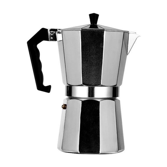 Mini Stovetop Espresso Maker Moka Pot Cuban Coffee Maker Stovetop Coffee Maker Moka Italian Greca Brewer Percolator | 2 Espresso Cup, Silver
