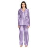 Casual Nights Women's Long Sleeve Rayon Button Down Pajama Set