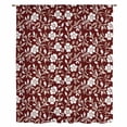 thumbnail image 2 of Red White Floral Sheer Curtains 63 Inches Long, Farmhouse Retro Botanical Leaves Light Filering Curtains, Breathable Simi Curtain Privacy Drapes for Living Room Bedroom Lightweight Window Treatment, 2 of 9