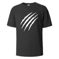 thumbnail image 3 of Camisetas gráficas Claw Marks Simplicity de verano, transpirables, cómodas, de algodón puro, para hombres y mujeres, ropa de gran tamaño con cuello redondo para hombres, 3 of 4