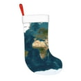 thumbnail image 2 of Haiem World Map Pattern Christmas Stockings, Personalized 18 Inches Knit Christmas Stockings Xmas Hanging Stockings for Family Christmas Decorations, 2 of 7