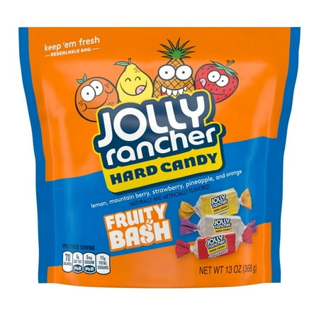 JOLLY RANCHER, Fruity Bash Assorted Fruit Flavored Hard Candy, Holiday Candy, 13 oz, Bag