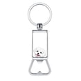 thumbnail image 1 of WIRESTER Household Kitchen Tools Keychains Metal Bottle Opener With Key Ring - Animal Maltese Dog, 1 of 6