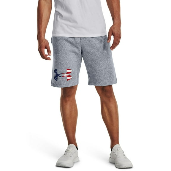 Men's Under Armour Freedom Rival Big Flag Logo Shorts Color: Steel Size: XL