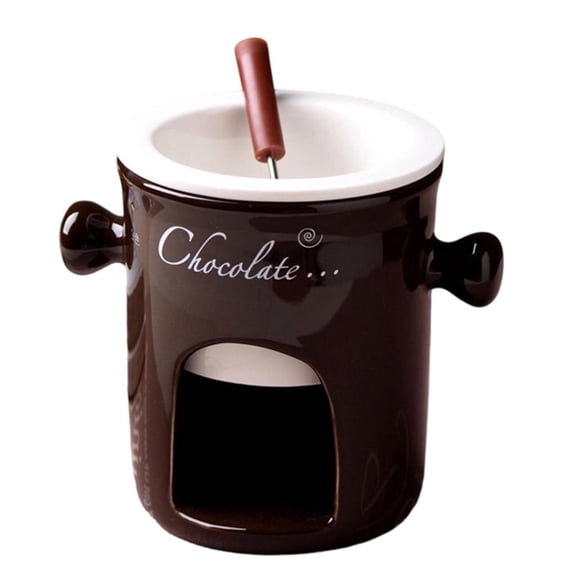 Ywmsfl Ceramic Fondue Mug for Chocolate Cheese Melting, Perfect for Holidays & Parties, Dishwasher Safe
