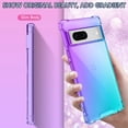 thumbnail image 4 of for Google Pixel 7 Case with [Ring Kickstand Holder] Clear Gradient Soft TPU [Reinforced Corners] Shockproof Protective Phone Case Cover for Google Pixel 7-Purple Blue, 4 of 6
