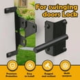 thumbnail image 2 of Toorise Self-Locking Gate Latch Iron Fence Gate Latch Rustproof Post Mounted Fence Latch with Screws Practical Fence Gate Lock Automatic Gate Latch for Wooden Vinyl Gate Fence Secure Pool Yard, 2 of 10
