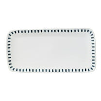 Oneida Entertain 365 Artisanal Stripe Stoneware Hors d'Oeuvres Serving Tray