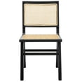 thumbnail image 4 of SAFAVIEH Couture Hattie Contemporary Rattan Solid Dining Chair, Black (Set of 2), 4 of 12