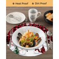 thumbnail image 3 of 13 Inch Round Placemats Set of 4, Red Plaid Christmas Non Slip Heat Insulation PP Table Mats, Snowman Xmas Tree Winter Snowflake Washable Place Mats for Kitchen Dining Party Table Decor, 3 of 7