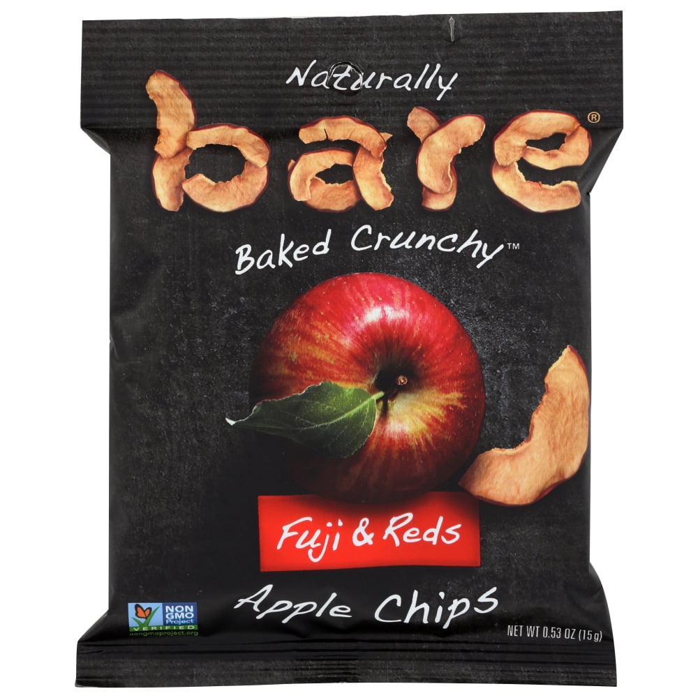Bare Fruit All Natural Crunchy Apple Chips Fuji Red Case of 24