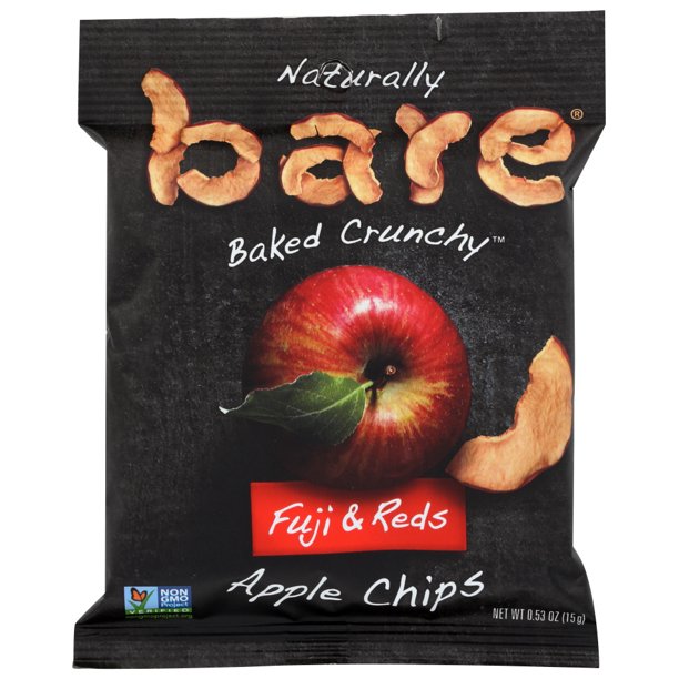 Bare Fruit All Natural Crunchy Apple Chips Fuji Red Case of 24