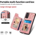 thumbnail image 4 of Phone Case for Samsung Galaxy S20 FE 5G 6.5 inch Wallet Cover with Screen Protector Wrist Strap Lanyard RFID Card Holder Ring Stand S 20 EF UW S20FE5G S20FE 20S S2O Fan Edition 4G G5 Women Men Pink, 4 of 15