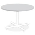 thumbnail image 3 of Lorell Round Invent Tabletop - Light Gray Round Top - 1" Table Top Thickness x 42" Table Top Diameter - Assembly Required - High Pressure Laminate (HPL), Light Gray - Particleboard, Polyvinyl Chloride, 3 of 5