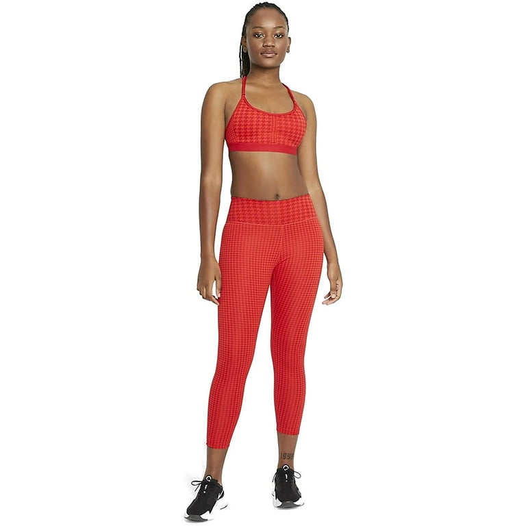 Nike Dri Fit Icon Clash Padded T-Back Light Support Sports Bra Large Chile  Red/University Red/White 