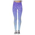 thumbnail image 2 of Gibobby Leggings deportivos mujer Leggings de yoga ajustados con estampado navideño degradado para mujer cuatro(Morado,G), 2 of 5
