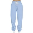 thumbnail image 2 of Patlollav Joggers for Womens Fleece Pants Casual Loose Sports Sweatpants Ankle Banded Trousers, 2 of 6