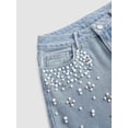 thumbnail image 5 of Women'S High Waisted Jeans Boyfriend Baggy Wide Straight Leg Casual Denim Pants Trousers Light Blue L, 5 of 9