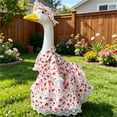 thumbnail image 4 of Tuvgenk Porch Goose Outfits 23" Spring Summer Cute Porch Goose Clothes Set 2 Pack Polyester Garden Decor for Outside with Hat Dress, 4 of 6