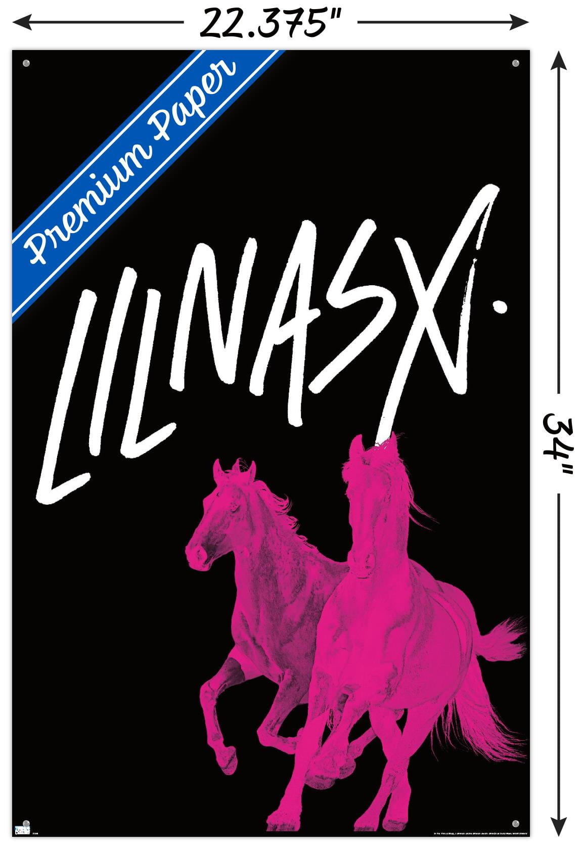 Lil Nas - Horses Wall Poster with Pushpins, 22.375" x 34"