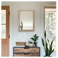 thumbnail image 5 of 22x30 Wood Framed Bathroom Mirror, Farmhouse Wall Mirror Rectangle for Vanity - Horizontal/Vertical, Beaded Wood Frame, Modern Minimalist Wall Mounted Mirror, 5 of 9