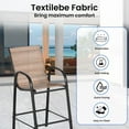 thumbnail image 6 of Stackable outdoor bar stools with high-back Textilene chairs and weatherproof steel frame, 330lb capacity patio furniture for backyard/balcony/porch, quick assembly & rust-resistant, 6 of 15