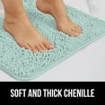 thumbnail image 4 of GORILLA GRIP Chenille Bath Rug 44x26, Rubber Backing Quick Dry Washable Microfiber Mats, Seablue, 4 of 10