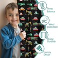 thumbnail image 3 of Blackout Kids Curtains,Cartoon Traffic Vehicles Signs Black Pattern Childrens Insulated Curtains Set Of 2,Bedroom Essentials,Toddler Room Decor 52"x63", 3 of 5