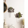 thumbnail image 2 of Lotus Shape Wall Planters for Indoor Plants Plant Propagation Station Wall Decor Art Vase Stand for Women Mom Plant Lovers Gift (TK103-MS8608), 2 of 7